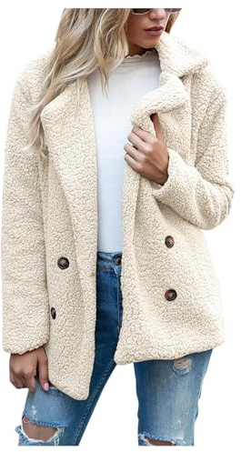 Générique Veste En Sherpa Casual Sportswear Femme Zippée Cape Polaire Manteau Hiver Veste Outdoor Vêtements Imperméables Sport Coton Lin 2024 Blanc L
