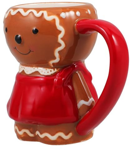 DRESSOOS Gingerbread-mann Weihnachtskeramiktasse Festliche Kaffeetasse Für Getränke Für Zuhause Cafés Geschenkidee Für Feiertage