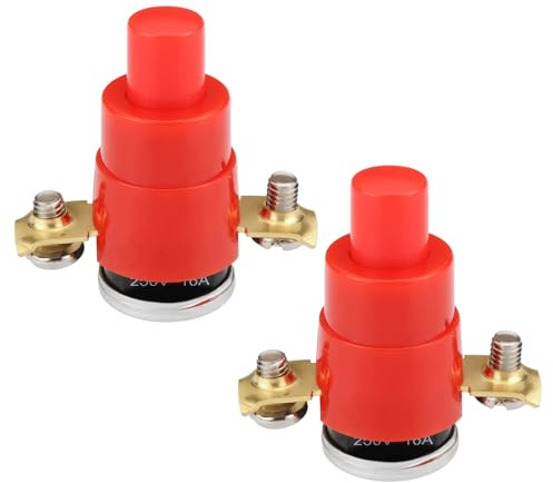 YINETTECH Lot de 2 interrupteurs thermiques à réinitialisation automatique 56 °C 250 V 16 A pour remplacement de disjoncteurs de tambour de câble