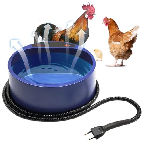 Breker Beheizter Wassernapf & Futternapf 1,5 Liter [Frostsicher] - Ideal für Hunde, Katzen und Kleintiere - 130cm Netzkabel - Schnelle Montage - Nagefestes Heizkabel - Napf für Nager - Trinknapf