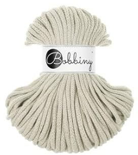Premium Baumwoll-Flechtschnur - 5mm x 50m - Vielseitige Makramee-Kordel für Stricken, Weben, DIY-Basteln und Heimdekoration - Hochwertige Bunte Bastelschnur Flechtkordel - Pale Olive