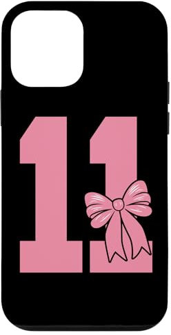 Fiocco rosa per 11° compleanno con fiocco carino 11 anni Custodia per iPhone 12 mini