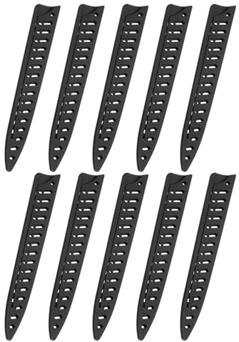 sourcing map 10Pcs Knife Cover Sleeves Blade Edge Guards for 8 Carving Knife Protector Cover Universal Blade Sheath for Kitchen, Black