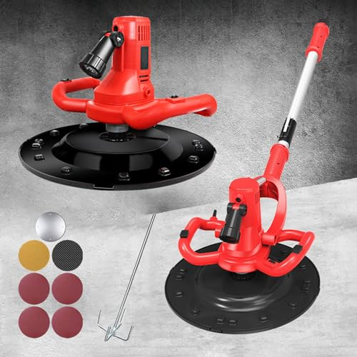 Máquina de rizador de pared, pulidor de mortero de cemento flotador eléctrico, batidora de mortero, con varilla de agitación, varilla de extensión, línea de alimentación de 8 m