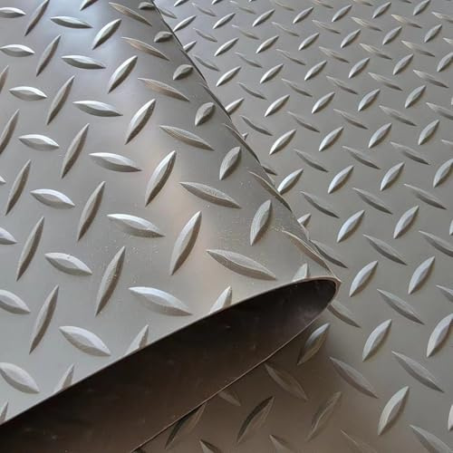 Tapis de Sol de Garage, revêtement de Sol antidérapant en Caoutchouc Robuste, Rouleau de revêtement en Caoutchouc Commercial pour établi, Cuisine, Salle de Sport, abri de Jardin,Gris,1x4m