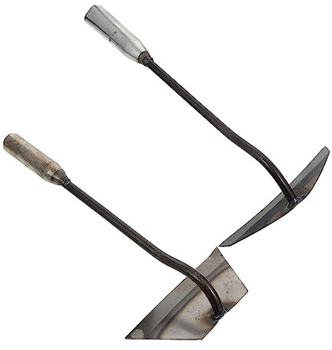 HEMOTON 2 Pezzi Hoe diserbante arare le zappe coltivare zappe strumento scavatore a mano diserbante da giardino agricoltura zappe a mano strumenti di diserbo acciaio Argento