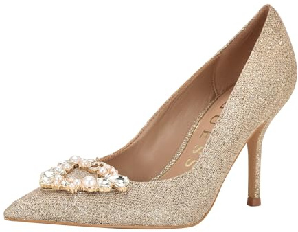 Guess Women's Prinsen Pump, Gold Glitter 710, 9.5