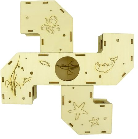 Tunnel E Tubi per Cricciolo,Tunnel per Piccoli Animali E Accessori per Criceto | Gioco in Legno Casa Attività E Arricchimento per Cincillà Furetto Coniglio Riccio Gerbilla