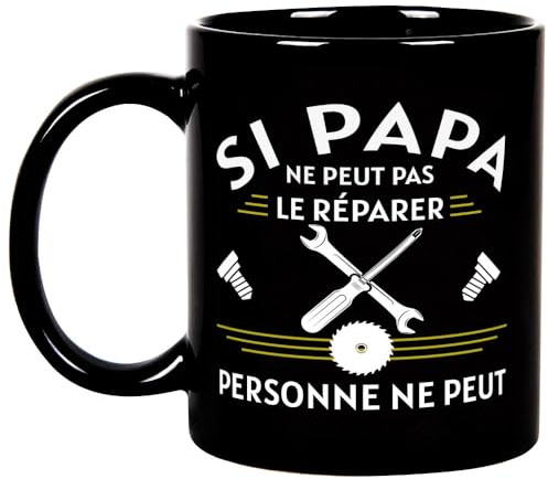 Fatbaby Tasse à café drôle pour papa, cadeau humoristique pour son anniversaire, la fête des Pères ou Noël, de la part de fille, fils, enfants. Tasse à thé pour papa, 11 oz.