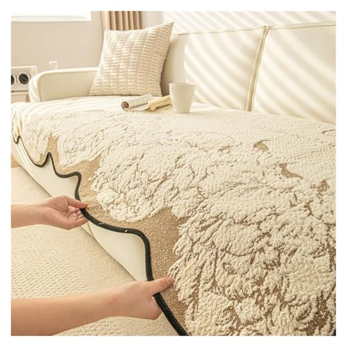 Housse de canapé antidérapante pour meubles en cuir et d'angle – Ajustement universel – Protection élégante pour canapé de salon (D 90 x 30 cm)