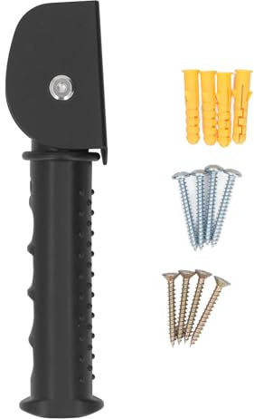 Hochklappbarer Haltegriff aus Edelstahl, Gummi-Stützgriff, Hilfsgriff für Tür, Treppe, Wand, 350 lb Tragfähigkeit, stabiles, rutschfestes Design, einfache Installation, vielseitig