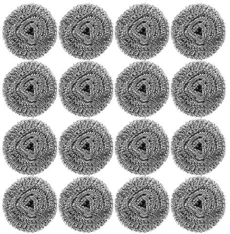 IMIKEYA Estropajos de Alambre de Acero para Platos y Sartenes Paquete de 50 Unidades de 15g Estropajo Metálico Resistente para Limpieza Profunda de Ollas y Cocina Lana de Acero