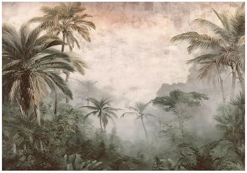 WallArena Fotomural Jungla 350x250 cm | Fotomurales - Papel pintado - para salón y dormitorio - Mural de TNT con efecto 3D - cola incluida