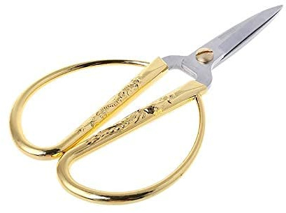 Kitchen Scissors Kitchen Shears Carved Gold Dragon Tone Metal Handle Bonsai Stainless Steel Bonsai Scissor Hand Tools