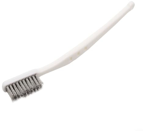 Wire Brush, Brass Wire Brush with Handle, Stainless Steel Nylon Bristles for Rust Removal, Metal Cleaning, Barbecue Grill Scrubbing(Stainless Steel Wire)
