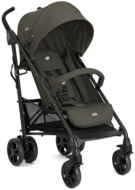Joie brisk™ lx Buggy, leicht, flache Liegeposition, großer Korb, vorwärtsgerichtet, 5-Punkt-Gurt, Geburt bis 4 Jahre (0–22 kg) (SAGE)