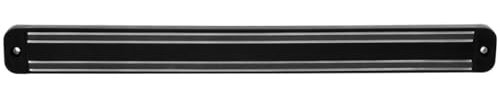 Nirosta Barra Magnética Cuchillos, Barra Imantada Para Cuchillos de Cocina con Soporte, Polipropileno, Magnético, Color negro/plateado black/silver, 33x3,5Cm, 1 ud.