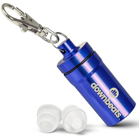 DownBeats Protection auditive haute fidélité réutilisableBouchons d'oreille pour les concerts, la musique et les musiciens. Bleu
