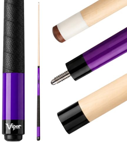 Viper by GLD Products Revolution Sure Grip Pro 58 Pool Cue, Purple, 21 Oz