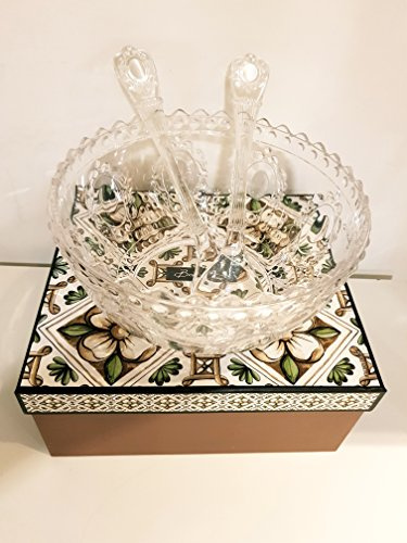 Baci Milano Set insalatiera + posate insalata trasparente baroque&rock