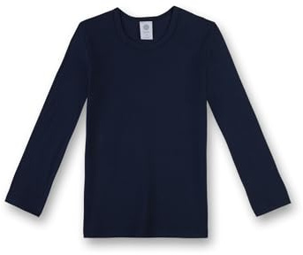 Sanetta Unisex delle Ragazze dei Ragazzi della Maglia T-Shirt Braccio Manica Lunga in Cotone - Bianco