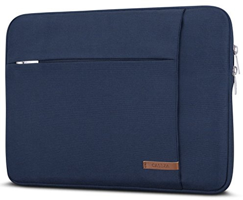 Laptophülle 15-15.6 Zoll Blau - CASEZA London Laptop Sleeve 15-15.6 Schutzhülle Laptoptasche Hülle Case für Dell HP ASUS Acer Lenovo UVM. - Notebook Tasche Wasserfest mit 2 Seitentaschen