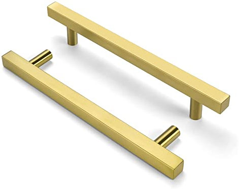 10 Stück goldenwarm Möbelgriffe Gold Griffe für Küchenschränke Gold Griffe Möbel Gold - LS1212GD160 Schubladengriffe Gold Küchengriffe 160mm Lochabstand Griffe Küche Gold 160mm