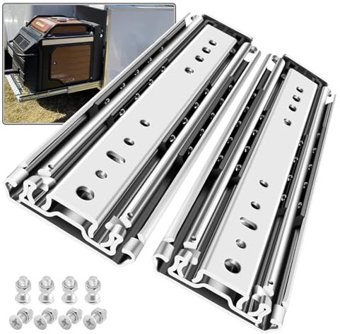 SHUHANG Schiene für schwere Lastschublade, mit Dämpfer, Schublade, Industrie, 220 kg, Tragfähigkeit, Kugellager, 500, 600, 700, 800, 900, 1000, 1100, 1200, 1300, 1400, 1500 mm, 1 Paar
