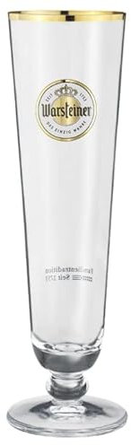 Warsteiner Tulpenbecher (6er Set) - 0,25 L, Gold, Transparent, Glas, Wiederverwendbar, 250 Milliliter, Trinkbecher
