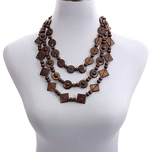 SOIMISS Muschelkette Handgefertigte Halskette Halsketten für Ethnische Tribal B?hmische Aussage B?hmische Art Türkis Strass Pendelle Kette Perlenkette Stickset