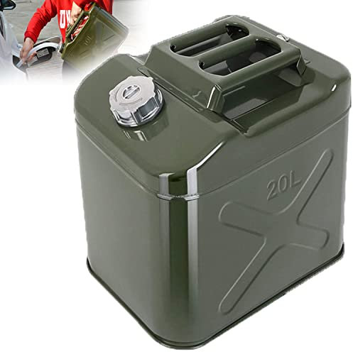 YILEFU Lata de Gasolina Bidón de Combustible - Garrafa de Gasolina y Diésel en Metal Ideal Recipientes Gasolina Engrosado Lata Gran Capacidad con Boquilla Flexible Bidón De Reserva Exterior,20L