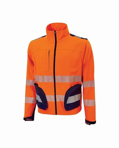 U-POWER | Giacca da Lavoro BEA, Maniche Stretch, Trasformabile in Gilet, Tasche Multifunzionali, Bande Catarifrangenti per Alta Visibilità, 52% Poliestere 44% Cotone 4% Spandex