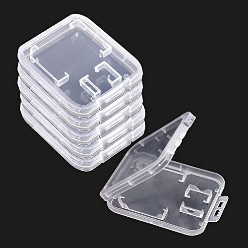 Boite Carte SD,20 Pcs Étui pour Carte Mémoire en Plastique pour Micro SD TF SIM CF, Transparent Porte Carte Boitier de Rangement