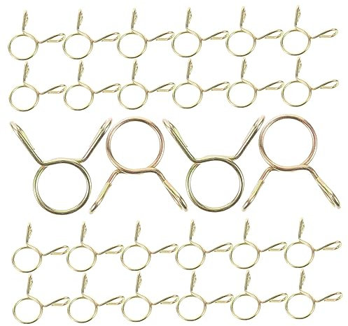 Angoily 100pcs Water Pipe Clamp Spring Steel Hose Fastener for Hose Clamps for Fuel Line Vacuum Tube