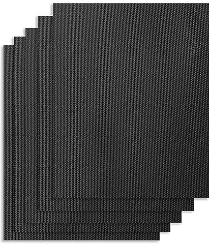 Albert Austin 5 Pack BBQ Grill Mat Non-Stick Heat Resistant BBQ Mat Durable and Reusable BBQ Mats for Gas Grill Easy to Clean Barbecue Sheets Charcoal Grill Mesh Mat for Fish Meat Vegetables