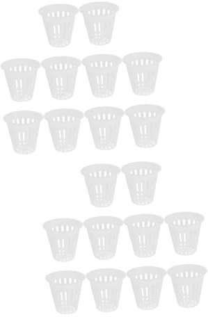 POPETPOP 20stücke Garten Netz-töpfe Aus Kunststoff Slotted Hydroponik Blumentöpfe Für Pflanzenanzucht Langlebig Und Wasserdurchlässig Für Hydrokultur Und Pflanzenpflege
