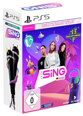Let's Sing 2025 tysk version (+ 2 mikrofoner) (PlayStation 5)