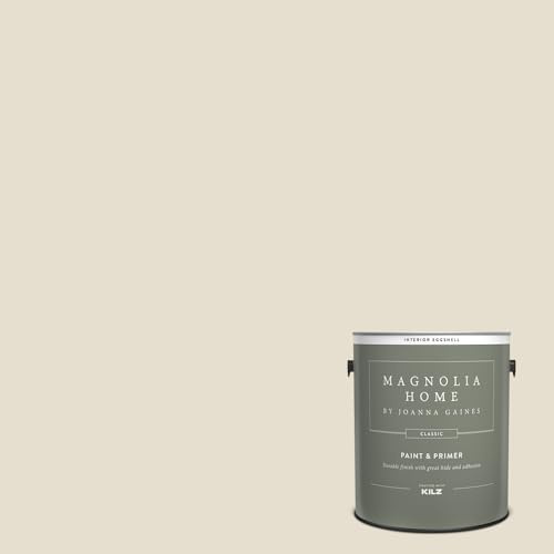 Magnolia Home by Joanna Gaines Classic Interior Wall, Ceiling, Trim Paint and Primer, Eggshell Finish, 1 Gallon - CASTLE CREAM