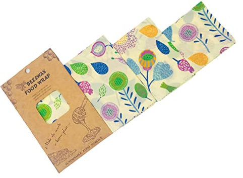 COLLBATH 3pcs Beeswax Food Preservation Cloths Reusable for Fruits Snacks Baking