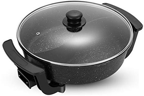 Pentola elettrica, pentola elettrica Multifunzione Maifan Stone Antiaderente con Coperchio 5 Regolazione della Temperatura