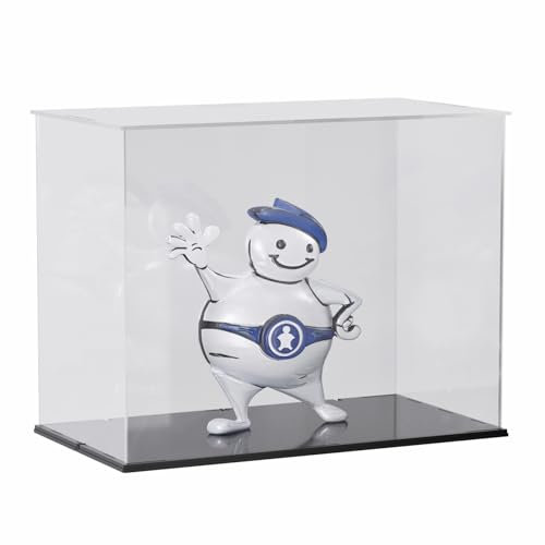 Acryl Vitrine, Transparent, Staubdicht, 24x44x34 cm Qualitätsprodukt von FiguWorld, entnehmbare Frontscheibe, Sammel Display, Miniaturfiguren, Modelle, Klemmbaustein Bausätze