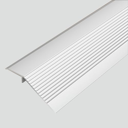 YTYTU Übergangsprofil, Boden Abdeckleiste, Aluminium-Übergangsleiste, Schwelle Reduzierstück, Schwellenleisten, Übergangs-Schiene, Bodenübergangsleisten, Geeignet Für Höhenlücken Von 0,9–3 cm(Silver)