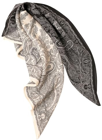 Prettystern Sjala av siden för dam, 65 cm, medium storlek, 100 % siden, lätt, för sommar, vår, KS01, 65 cm X 65 cm
