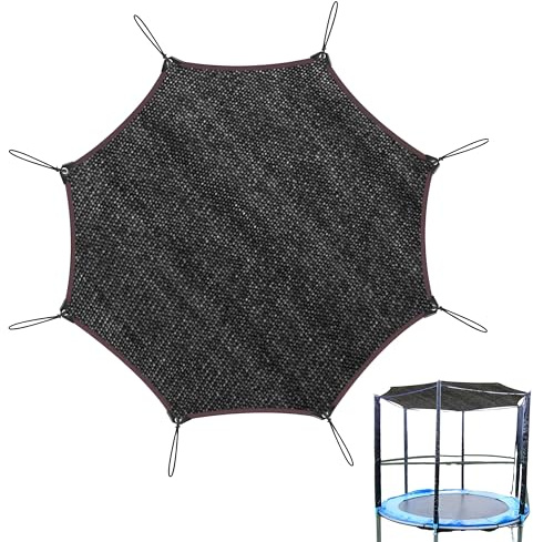 Yunova Trampolin Sonnenschutz 305 cm (10ft) - Achteckiges 80g/m² PE Sonnensegel für 8 Stangen - Wasserdurchlässiges Schutzdach (Diagonale 305cm / Seitenabstand 280cm) für Garten.Inklusive 80cm Seile