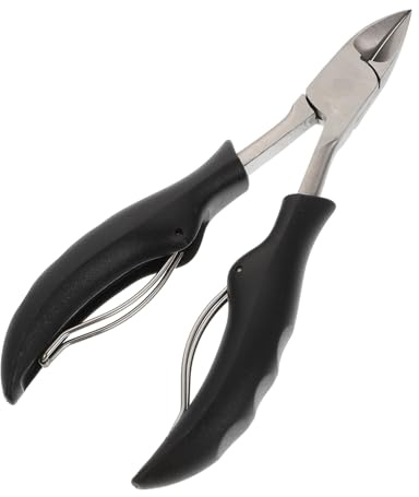 Acero Inoxidable Cortauñas Negro para Uñas Encarnadas, Uso Profesional | Alicates de Doble Resorte, Agarre Cómodo y Corte Preciso, para Hogar y Salón de Uñas, Portátil