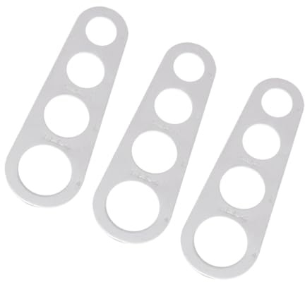 DECORNIJIA 3 pezzi Strumento Misurazione Spaghetti in Acciaio Buchi per Porzioni da Resistente Ruggine Compatto e Facile da Usare per Cucina Professionale e Domestica