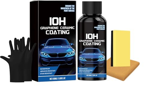 Rivestimento In Ceramica Per Auto - 50 Ml Protettivo A Lunga Durata, Rivestimento Protettivo Per Vernice Per Auto Con Guanti In Spugna, Rivestimentoo Sigillante Per Autoo Altamente Lucido