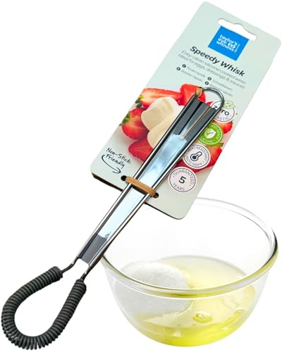 Taylor’s Eye Witness Speedy Whisk – Grey Silicone & Stainless Steel Hand Whisk for Eggs, Cream, Sauces & Drinks. Non-Scratch, Heat-Resistant, Easy-Clean Coil Whisk for Everyday Cooking & Baking