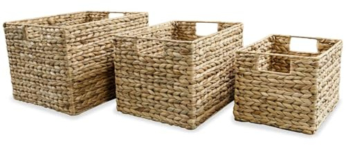 Mengtu Set di Cesti Portaoggetti 3 pz in Giacinto d'Acqua
