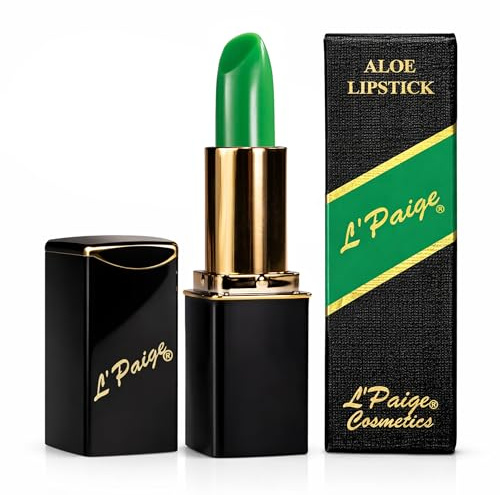 L'Paige pH Color-Changing Green Lipstick | Green to Bold Pink-Fuchsia Transformation | Aloe Vera Moisturizing Formula | Long-Lasting Lip Stain-Like Color | Shade LGR